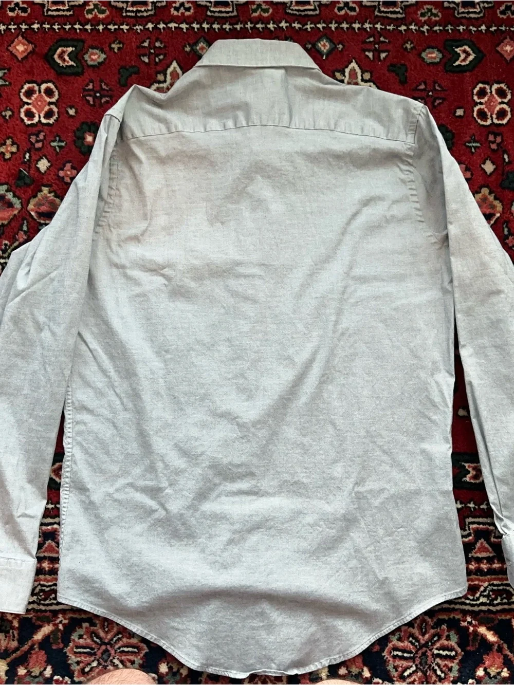 Banana Republic Men’s Light Gray Casual Button-Down Shirt